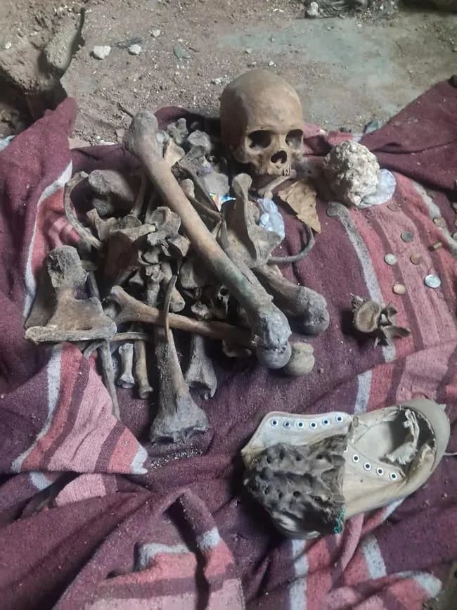 Man With Bones, Officers Found Dead